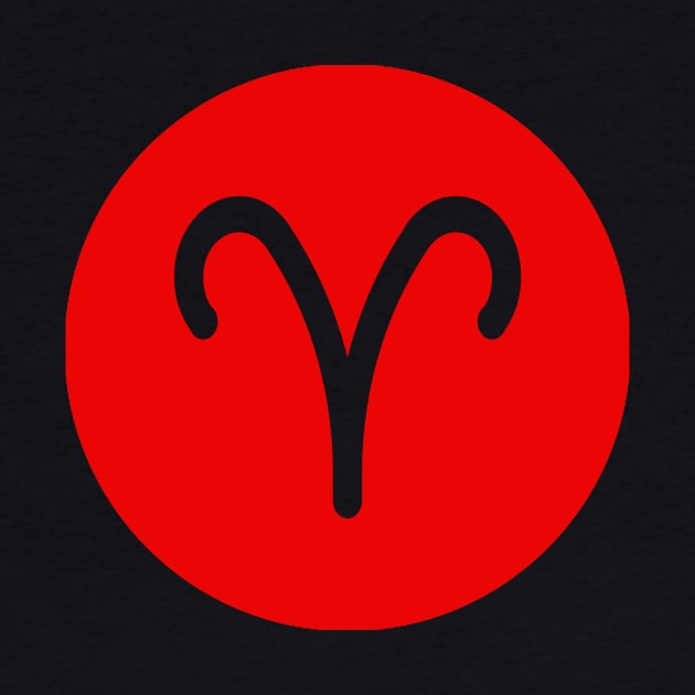 Aries + Lucky Color - Astrology Symbol by Jambo Designs